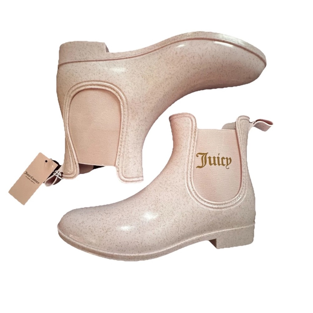 NWT Juicy Couture Women's Rori Rain Rubber Boot Pink Size 9M